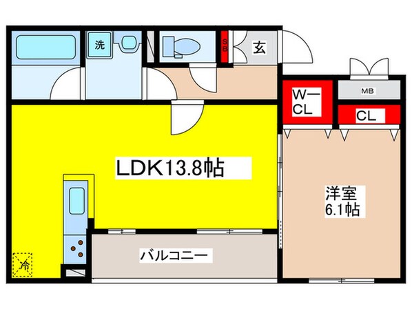 プレゼンス弥刀Bの物件間取画像